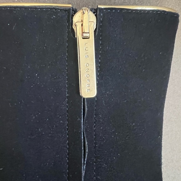 Women’s Luis Onofre Black Suede Leather Platform High Heel Ankle Boots 39 - Picture 11 of 12